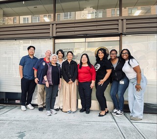 staff photo with aurora