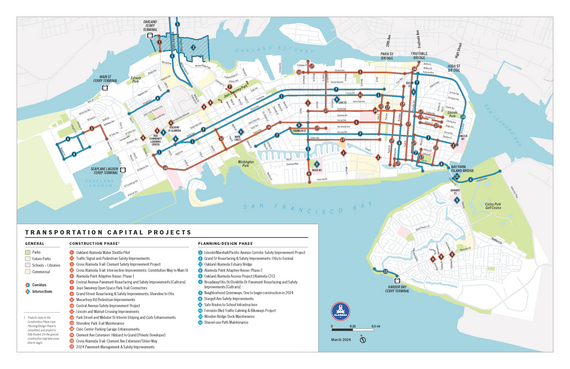 Transportation Capital Projects Map -- March 2024