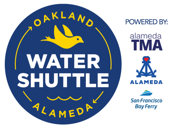Oakland Alameda Water Shuttle logo with key partner logos