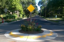 Neighborhood Greenway: example traffic circle