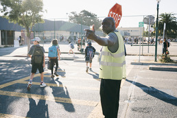 photo of kids using cross walk