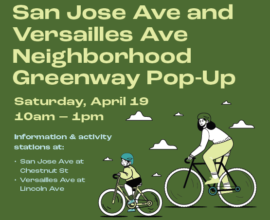 Clip of a flyer with details for 4/19, 10a-1p Pop up event