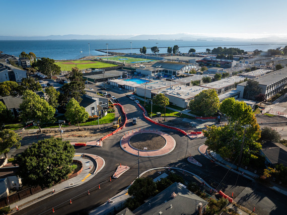 photo of roundabouts under construction