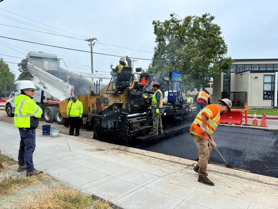 Roadway Paving Operation