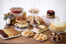 table of desserts