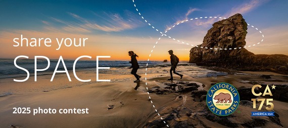 California State Parks Photo Contest banner image - people running on sandy shore
