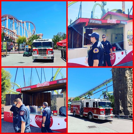 Fire Training at Six Flags