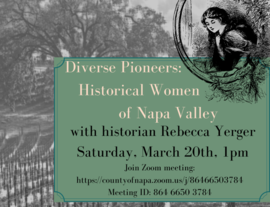 Napa County Library Pioneering Women Event 