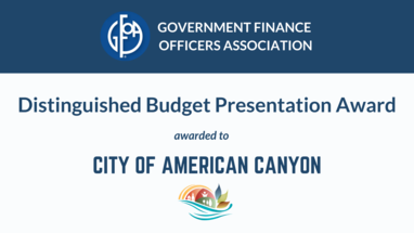 City of American Canyon granted GFOA award