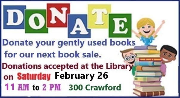 Book Sale Donation 2/26