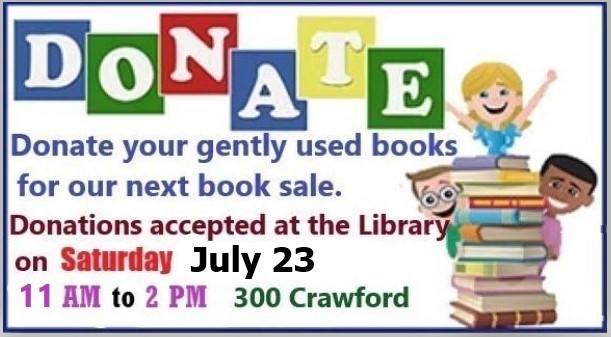 July 23rd Friends of the Library Donation 