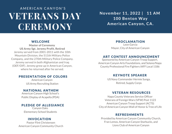 Veteran's Day Information 