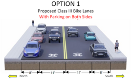 option 1 roadway design on Rio Del Mar