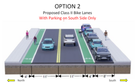 option 2 roadway design on Rio Del Mar