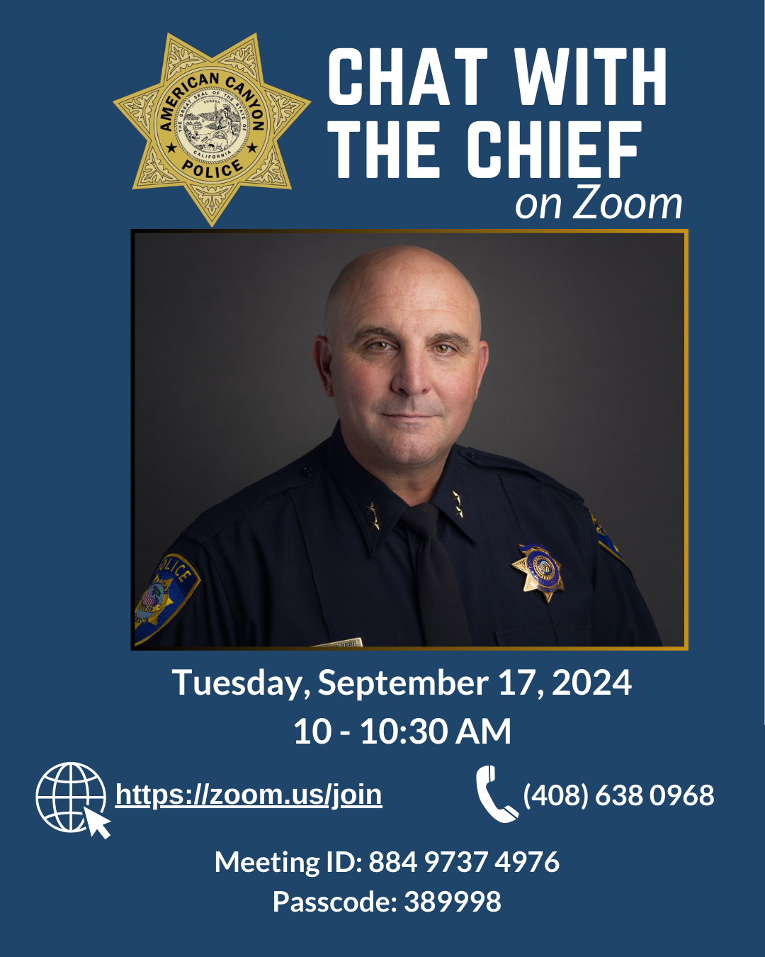 Chat with the Chief September