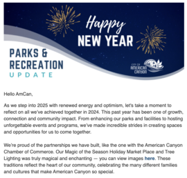 Parks & Rec Newsletter - Jan 2025
