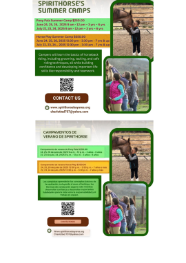 Summer 2025 SpiritHorse Summer Camp