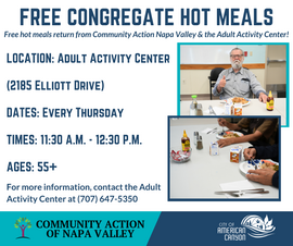 Free congregate meals 2025