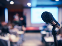 Belmont Talks/Speaker series stock photo