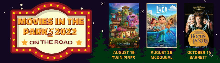 Movies in the Park 2022 banner