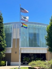 Pride flag raised at City Hall