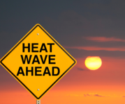 Heat Wave Ahead road sign