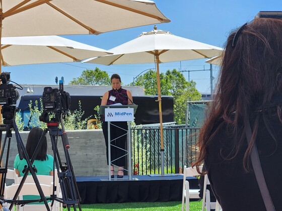 Mayor Mates Speaking at Firehouse Square