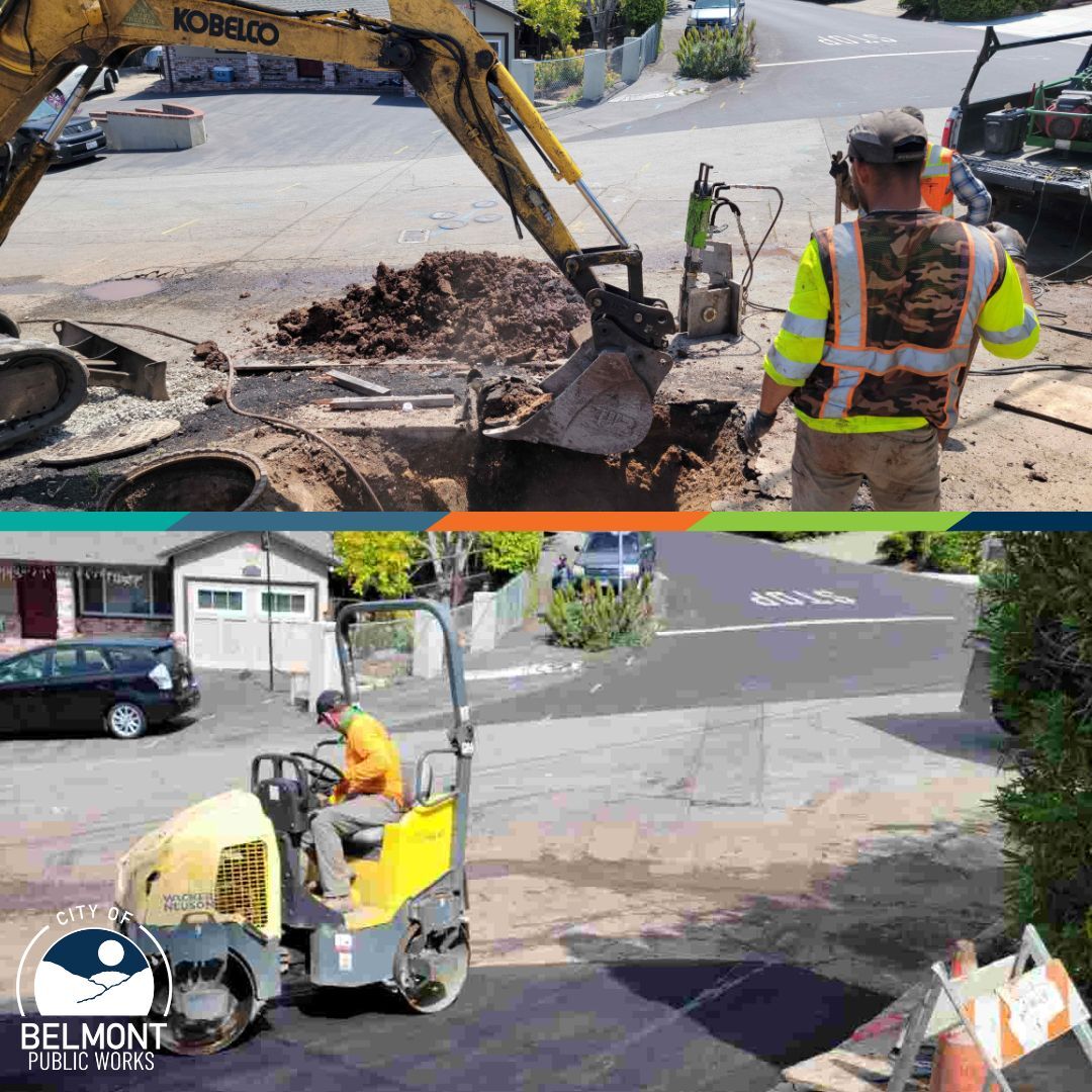 Before and After Sewer Project This week