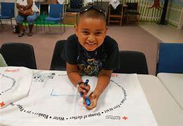 Red Cross Pillow Case project at Belmont Library