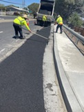 Public Works staff paving Ralston at Lassen