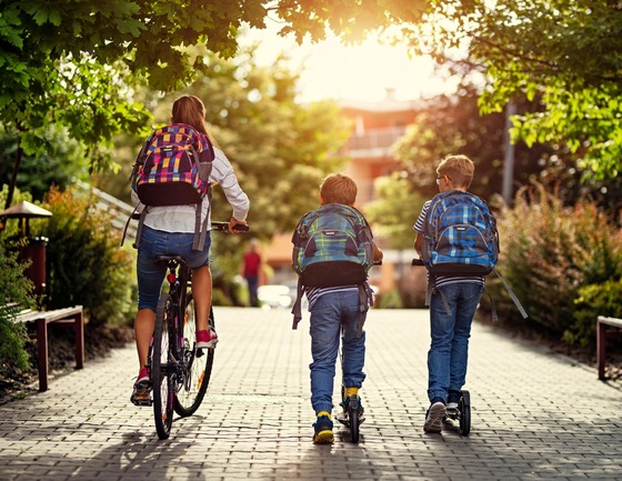 Kids getting to school - new school year starts Aug 16