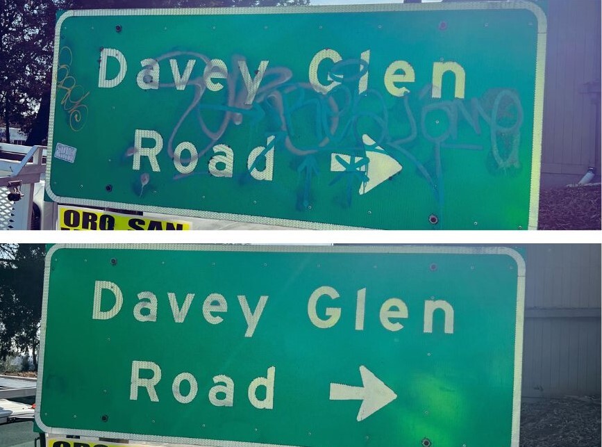 Sign Improvements on Davey Glen