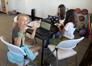 Kids at the Hideout after-school program