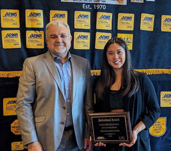 City Manager, Afshin Oskoui and Senior Civil Engineer, Elizabeth Wada at the APWA awards