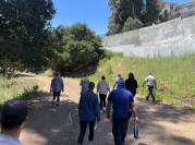 People on a hike at Waterdog Open Space