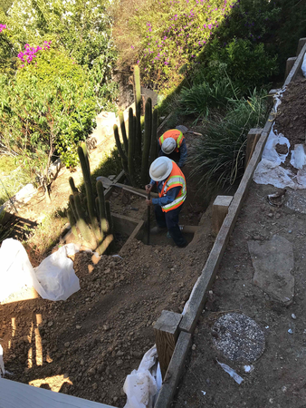 Staff working on sewer project