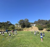 Kids playing sports on a field.