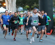 Runners at the Waterdog Run running