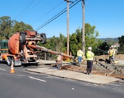Crews working on Pavement Project