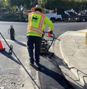Finishing new asphalt
