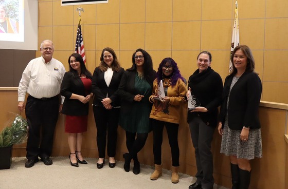 Community Service Award winners with City Council