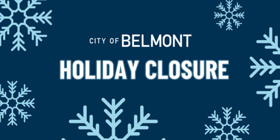 City of Belmont Holiday Closure