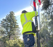 Repairing Damaged Traffic Signage on Ralston at South 