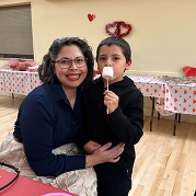 People attending the sweetheart dance