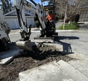 Excavating for New Concrete to Repair Trip Hazard