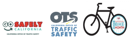 Go Safely, OTS, & National Bike Month logos