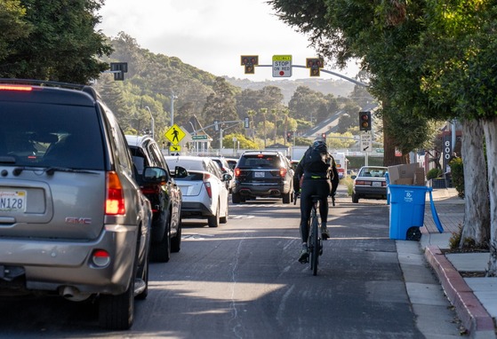 Bicyclist on Ralston 