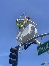 Traffic signal vehicle detection system repair