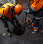 Crew working on sewers