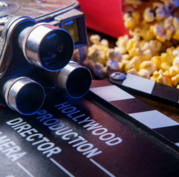 Movie and popcorn